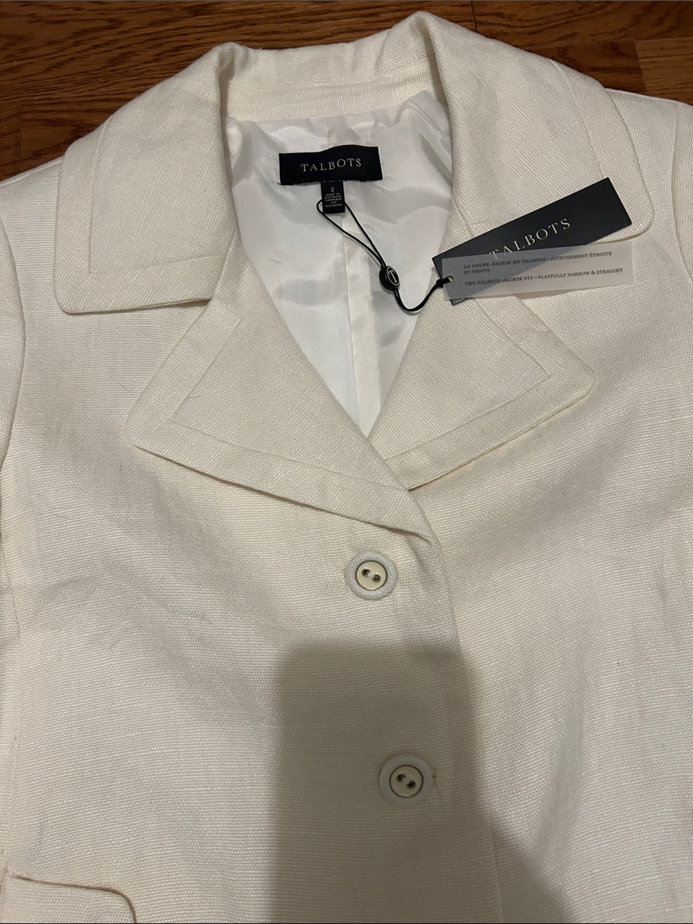 Talbots Button-Front Blazer Jacket - Picture 2 of 10